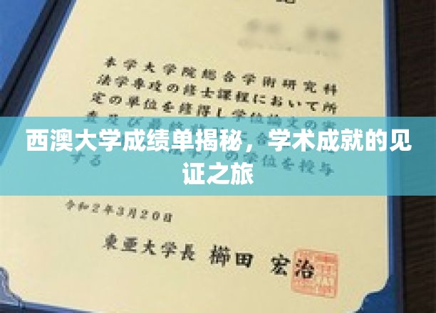 解码西澳大学成绩单，成就背后的学术足迹