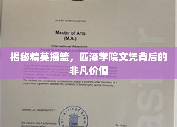揭秘精英摇篮，匹泽学院文凭背后的非凡价值