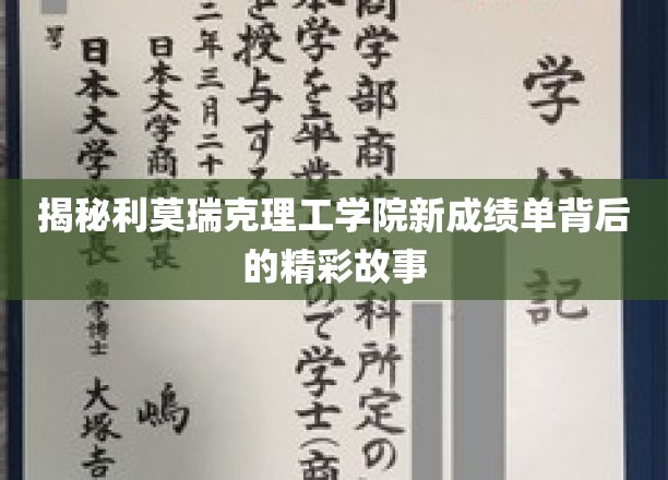 利莫瑞克理工学院成绩单新篇章，揭开创新与卓越的幕后传奇