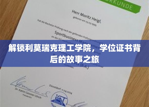 揭开利莫瑞克理工学院学位证书背后的神秘面纱