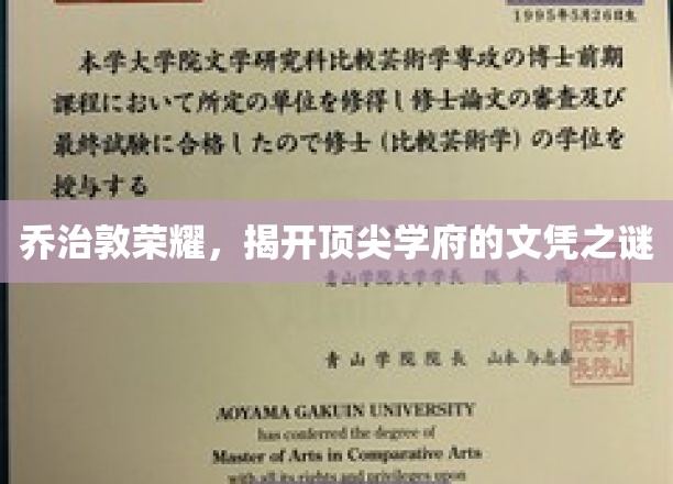乔治敦传奇，揭秘顶尖学府背后的文凭奥秘