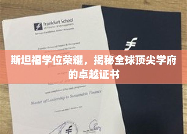 斯坦福光环下的卓越证书，探寻全球精英学府的荣耀之路