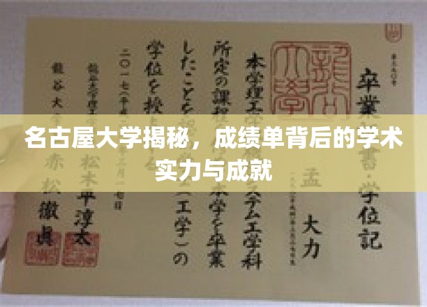 名古屋大学深度解析，探寻成绩单背后的学术辉煌与实力彰显