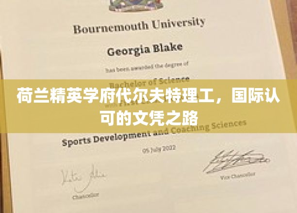 探索代尔夫特理工，通往全球认可的荷兰顶尖学府之路