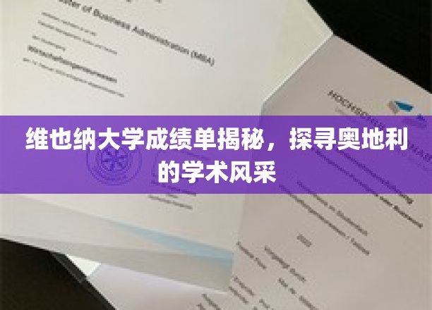 揭开维也纳大学成绩单之谜，领略奥地利学术魅力的一隅