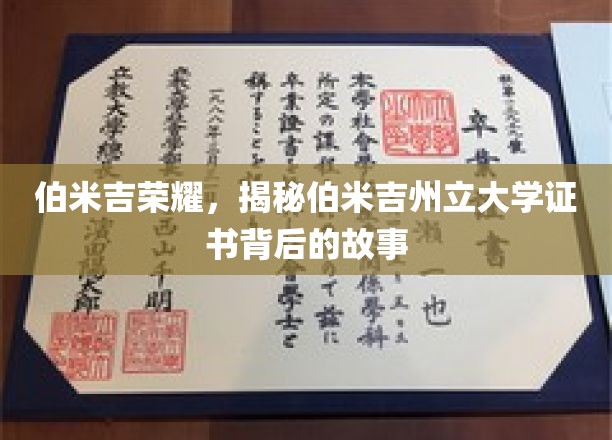 探寻伯米吉州立大学荣耀证书背后的传奇印记