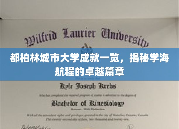 都柏林城市大学荣耀纪事，探寻学术旅程中的璀璨篇章
