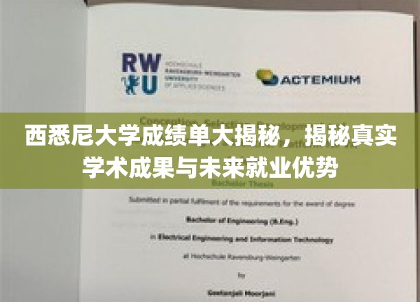 西悉尼大学成绩单大揭秘，揭秘真实学术成果与未来就业优势