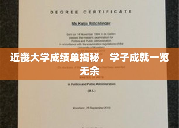 近畿大学成绩单揭秘，学子成就一览无余