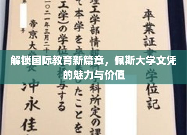 解锁国际教育新篇章，佩斯大学文凭的魅力与价值