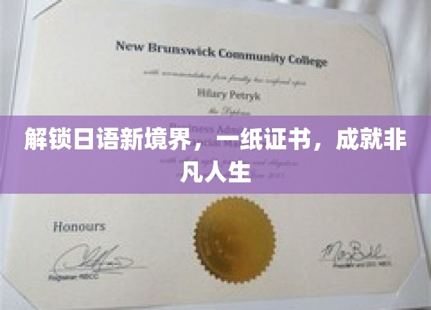 解锁日语新境界，一纸证书，成就非凡人生