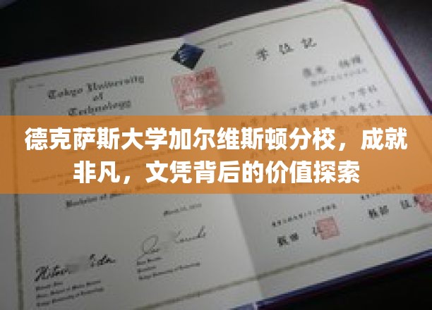 德克萨斯大学加尔维斯顿分校，非凡成就背后的文凭奥秘揭秘