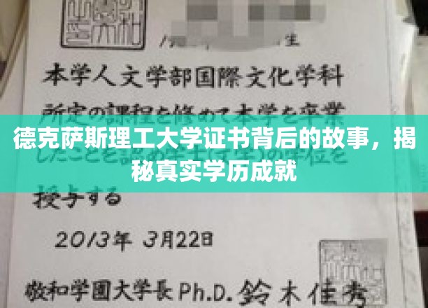 德州理工认证之谜，揭开学历背后的非凡成就篇章