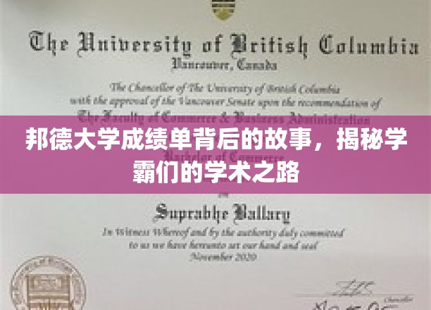 邦德大学成绩单背后的故事，揭秘学霸们的学术之路