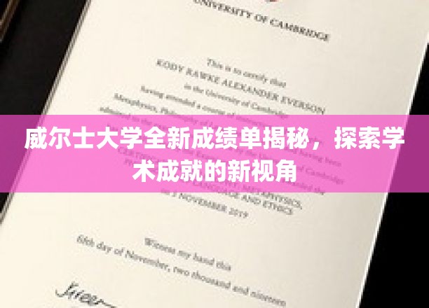 威尔士大学全新成绩单揭秘，探索学术成就的新视角