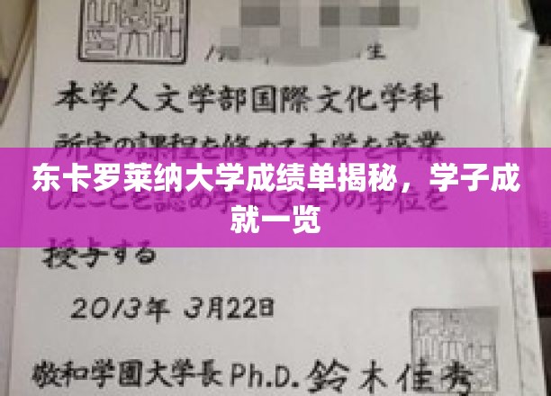 东卡罗莱纳大学学霸档案，学子卓越成就大公开