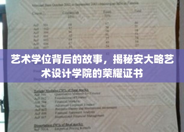 艺术学位背后的故事，揭秘安大略艺术设计学院的荣耀证书