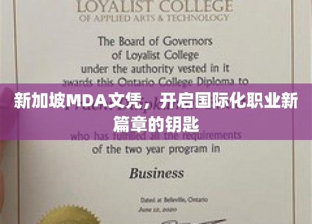 新加坡MDA文凭，助力开启国际化职业新篇章的钥匙