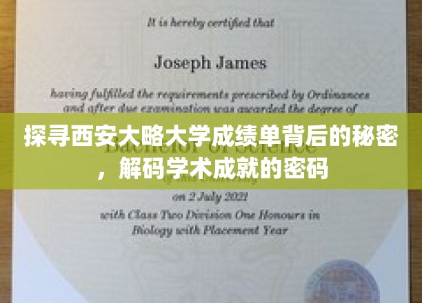 解锁西安大略大学成绩单，一窥学术辉煌的神秘之门