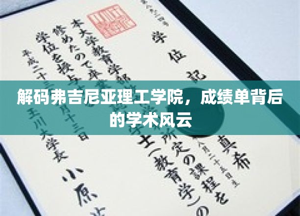 揭开弗吉尼亚理工学院成绩单里的秘密世界