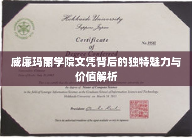 探寻威廉玛丽学院文凭的神秘光环与深层价值
