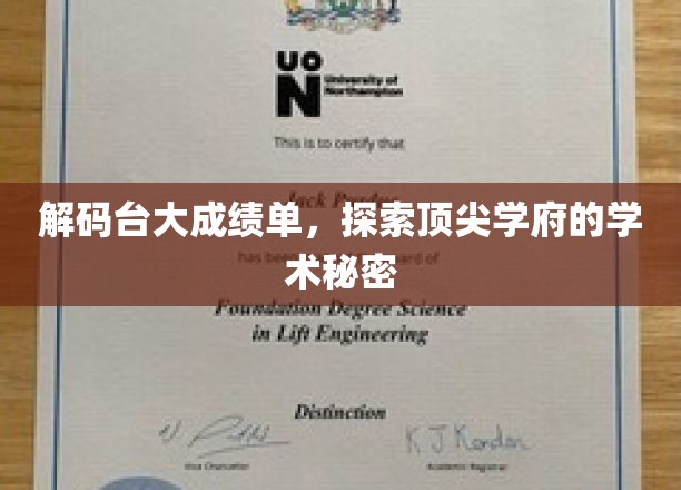 解码台大成绩单，探索顶尖学府的学术秘密