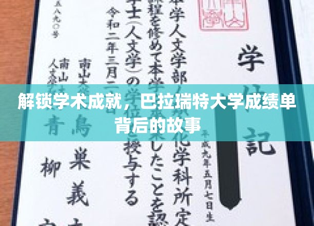 探寻学术荣耀，巴拉瑞特大学成绩单背后的精彩篇章