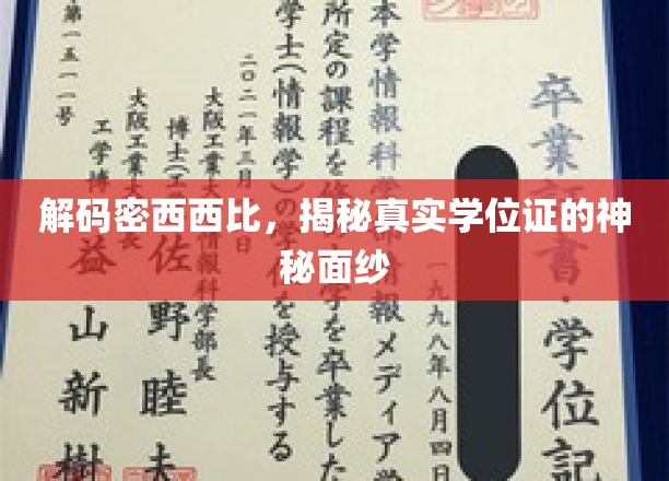 解码密西西比，揭秘真实学位证的神秘面纱