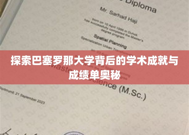 探索巴塞罗那大学背后的学术成就与成绩单奥秘