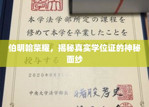 伯明翰荣耀，揭开真实学位证的神秘面纱