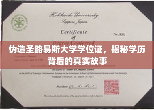 伪造圣路易斯大学学位证，揭秘学历背后的真实故事