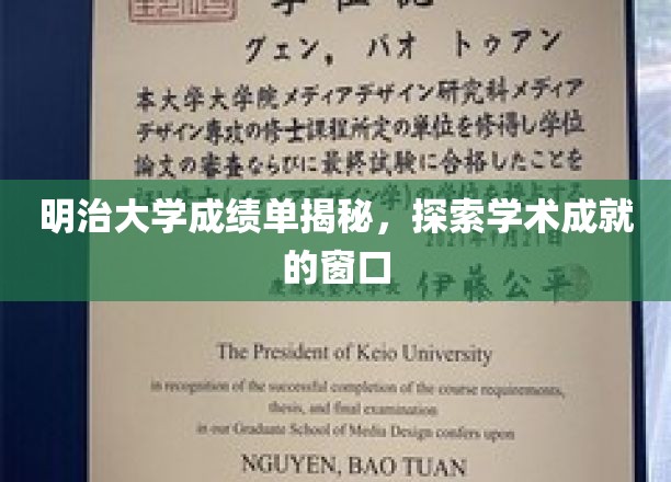 揭开明治大学成绩单的神秘面纱，一窥学术成就的奥秘