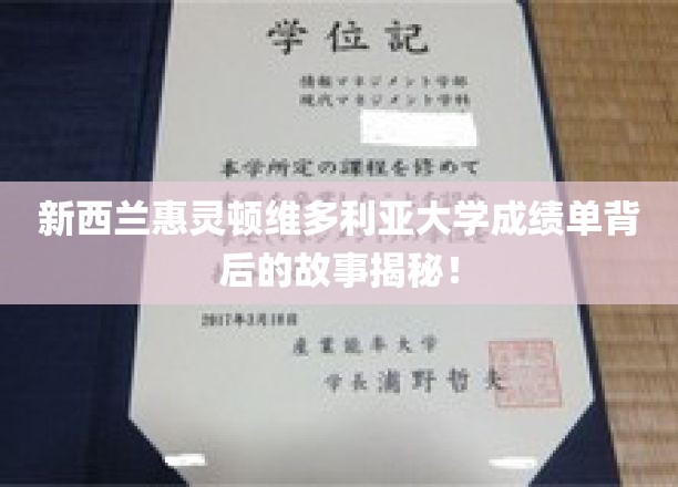探寻惠灵顿维多利亚大学成绩单背后的独特魅力