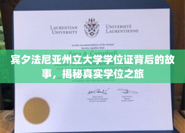 宾夕法尼亚州立大学学位证背后的故事，揭秘真实学位之旅