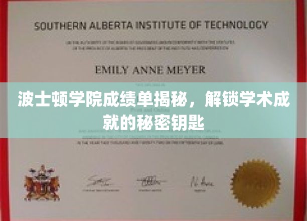 波士顿学院成绩单揭秘，解锁学术成就的秘密钥匙