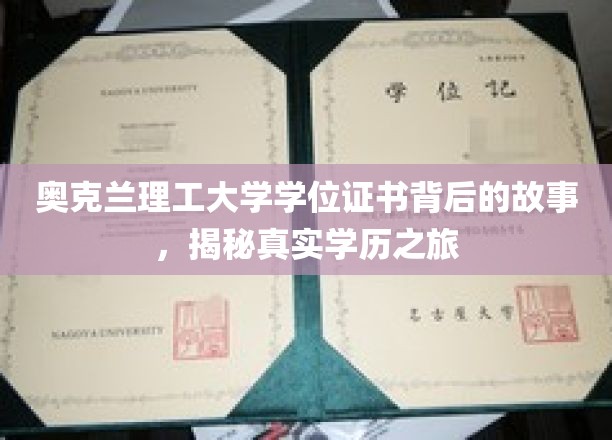 奥克兰理工大学证书探秘，一场真实学历背后的非凡旅程