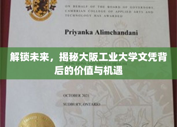 探秘大阪工业大学，文凭背后的无限可能和价值探索