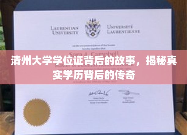 清州大学学位证，探寻学历传奇背后的不凡篇章