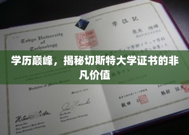 学位荣耀，切斯特大学证书背后的独特魅力