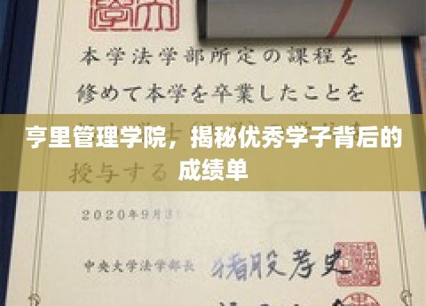 亨里管理学院，揭开优秀学子背后的成绩单