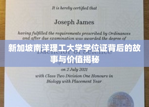 解码南洋理工大学学位证的传奇价值与背后奥秘