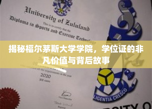 福尔茅斯大学学院学位证，探寻非凡成就背后的传奇奥秘