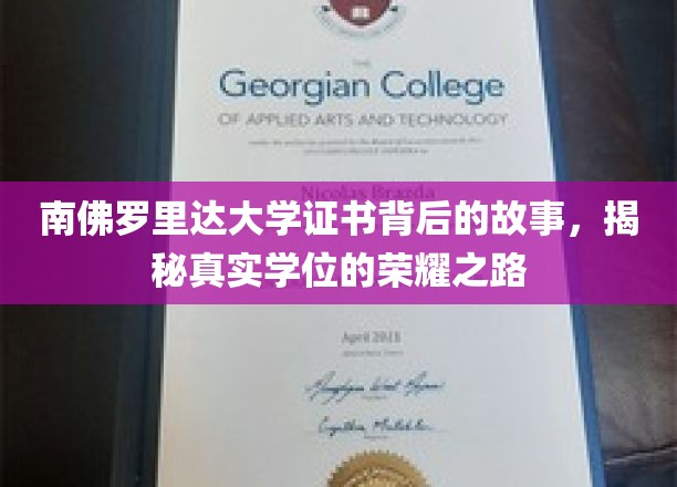 探索南佛罗里达大学学位证书背后的荣耀传奇