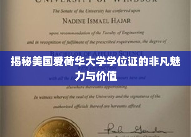 美国爱荷华大学学位证，成就非凡未来的钥匙