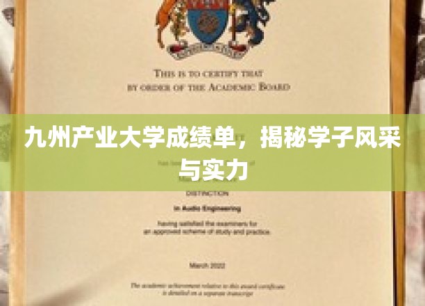 九州学子实力绽放，产业大学成绩单背后的青春风采