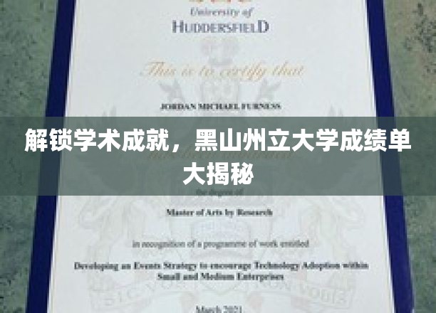 探索学术巅峰，黑山州立大学成绩单背后的秘密世界