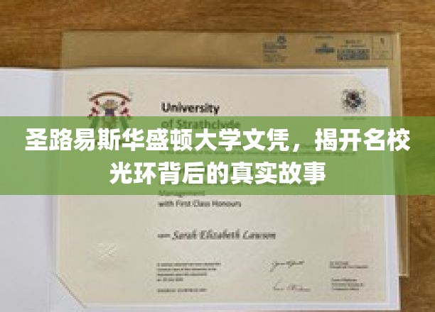 揭开圣路易斯华盛顿大学文凭背后的名校传奇面纱