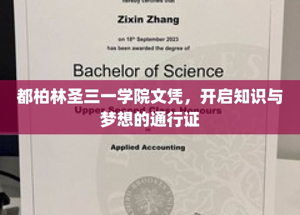 都柏林圣三一学院文凭，解锁未来梦想的钥匙