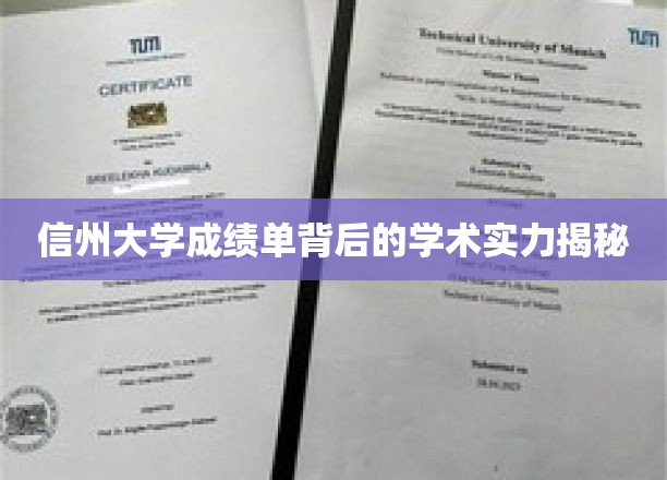 信州大学成绩单揭示其背后的学术实力