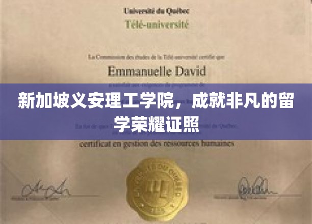 新加坡义安理工学院，培养卓越的国际精英，荣耀证书闪耀全球